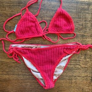 Crochet bikini - red
